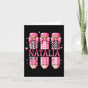 Carte Crayon personnalisé Natalia Retour à l'école 