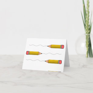 Carte Crayon sur blanc