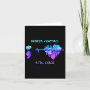 Carte Crayons cassés est encore couleur Heartbeat Suicid