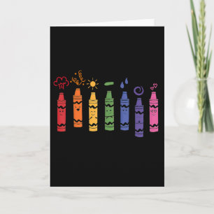 Carte Crayons de couleur d'humeur Professeur 