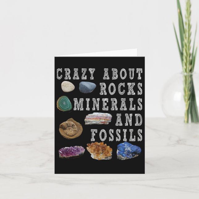 Carte Crazy About Rocks Minerals Fossils Étudiant enseig (Devant)