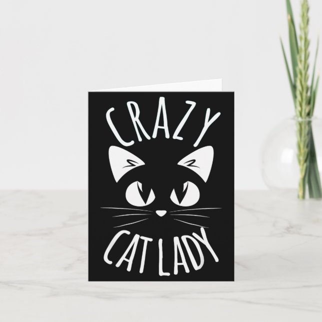 Carte Crazy Cat Lady Funny Fur Mom Mother's Day Christma (Devant)