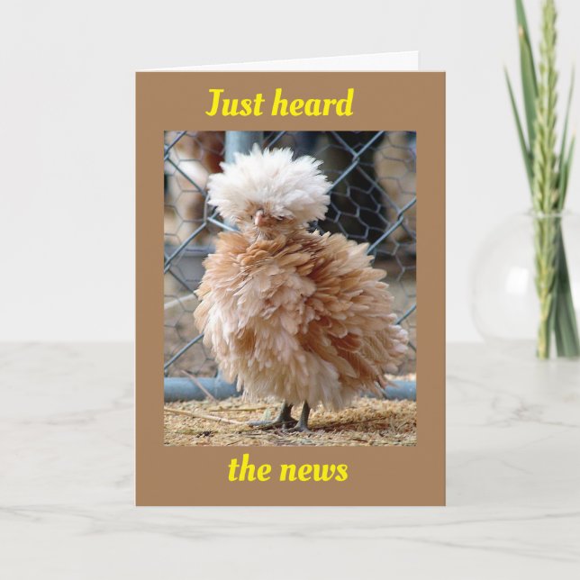 Carte CRAZY CHICKEN DIT HEUREUX 10ème ANNIVERSAIRE! Cart (Devant)