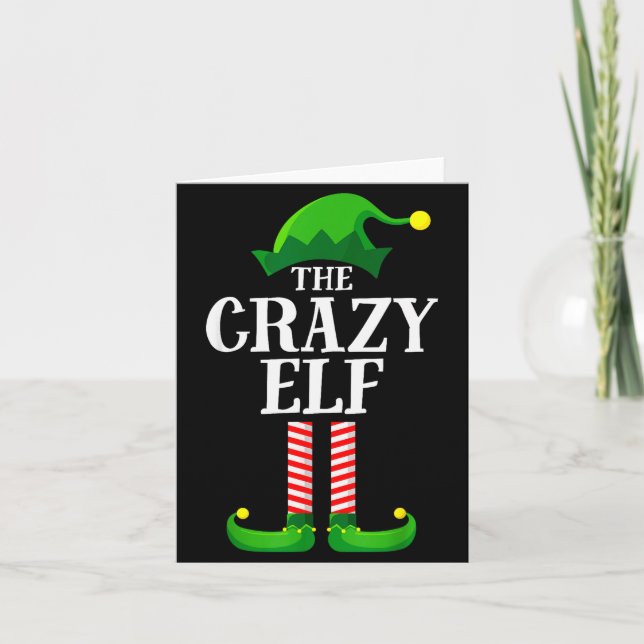 Carte Crazy Elf Matching Family Group Christmas Party Py (Devant)