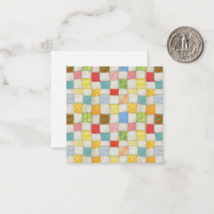 CARTE CRAZY QUILT 2,5 x 2,5 Carré