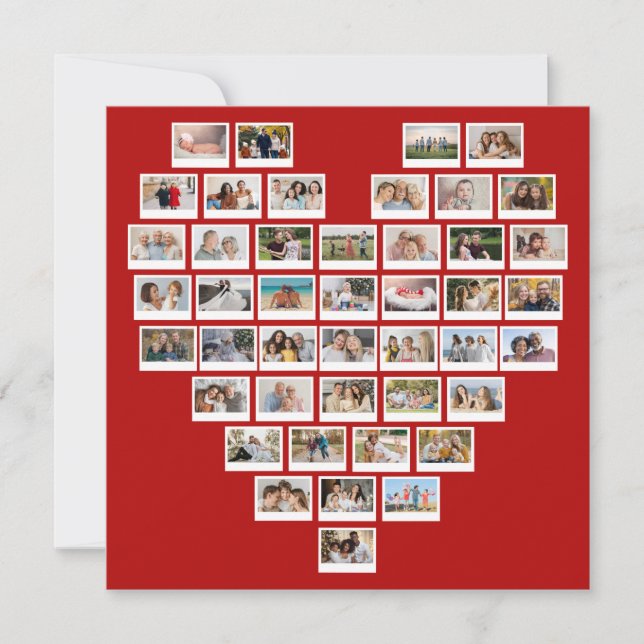 Carte Create Your Own 44 Photo Collage Heart (Devant)
