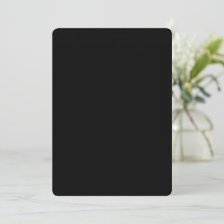 Carte Create Your Own Black Custom Flat Greeting Card