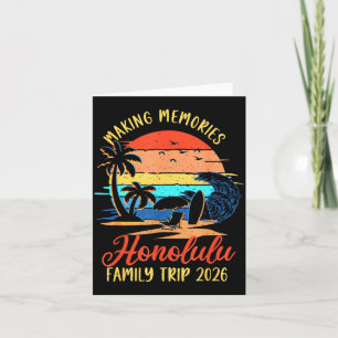 Carte Création de souvenirs Honolulu 2026 Voyage d'été à