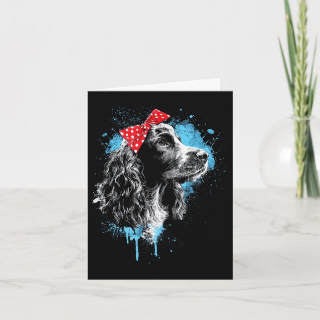 Carte Création drôle de cocker spaniel pour les amoureux (Devant)
