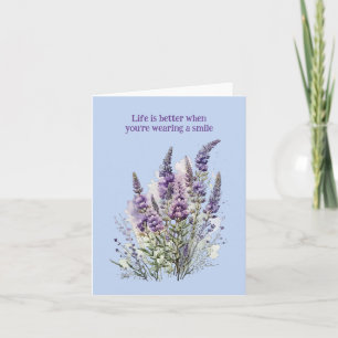 Carte Création Florale Violette Élégante pour Toute Occa