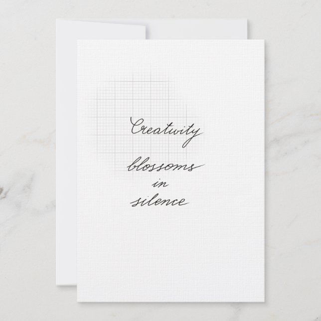 Carte Creativity silence quote card (Devant)