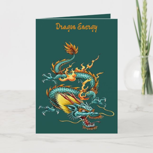 Carte Créature mythique Dragon de feu ambitieux chinois  (Devant)