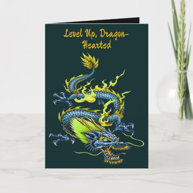 Carte Créature mythique du dragon de printemps vert et b (Devant)