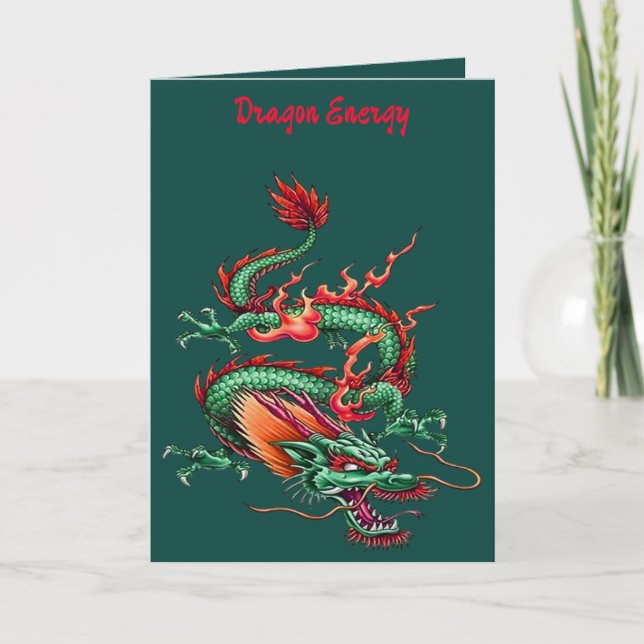 Carte Créature mythique du dragon vert de l'Est chinois  (Devant)