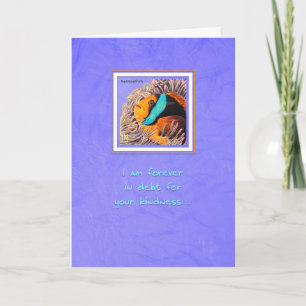Carte Créatures marines Merci de poisson de l'anémone