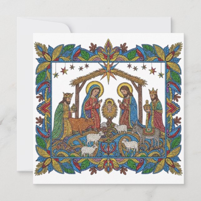 CARTE CRÈCHE DE NOËL (Devant)