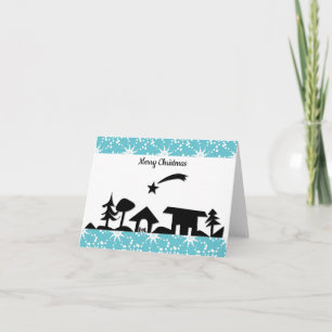 Carte crèche de Noël 