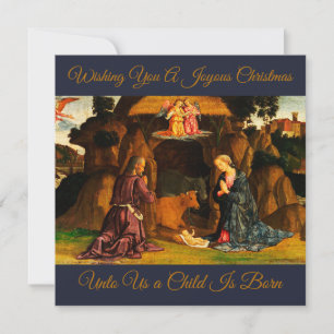 Carte Crèche de Noël de la Sainte Famille 