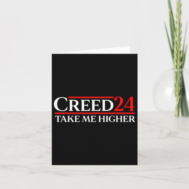 Carte Creed 24 Me prendre plus haut Drapeau Usa America (Devant)