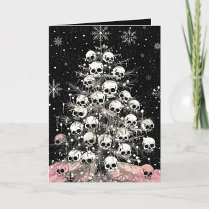 Carte Creepmas Crânes Squelettes Gothiques