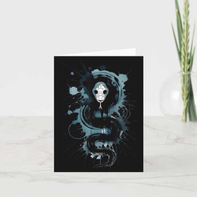 Carte Creepy Cute Goth Snake Horror Snake Sketch Alt Nge (Devant)