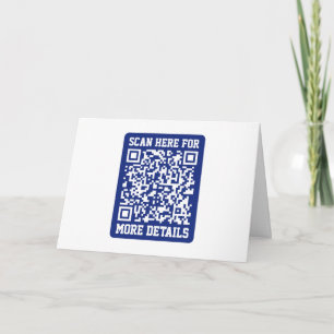 Carte Créez un code QR scannable Bleu marine (modifiab