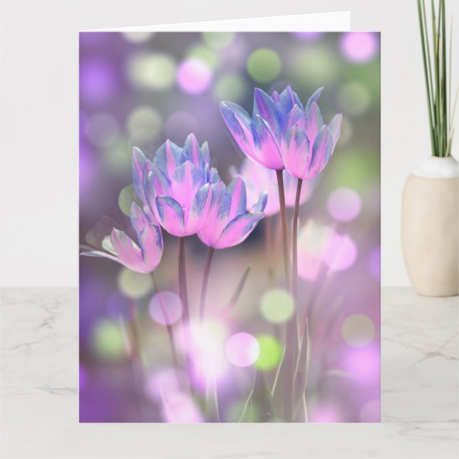 Carte Créez Vos Propres Fleurs De Printemps De Bokeh Per (Devant)