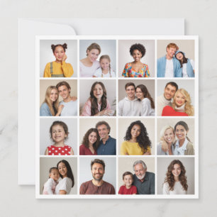 Carte Créez votre propre 16 photo Collage de voeux