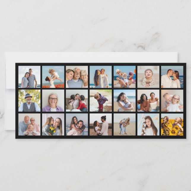 Carte Créez votre propre 21 photo Collage couleur modifi (Devant)