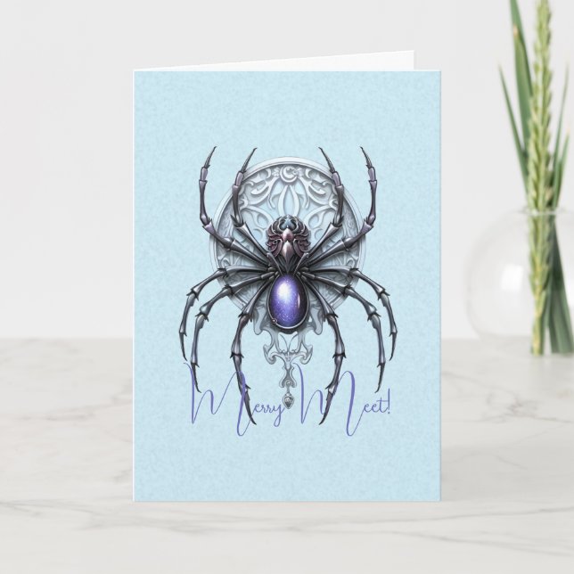 Carte Créez votre propre araignée mystique violette (Devant)