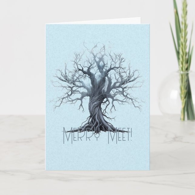 Carte Créez votre propre arbre bleu mystique (Devant)