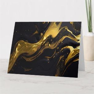 Carte Créez votre propre Black & Gold Abstrait personnal