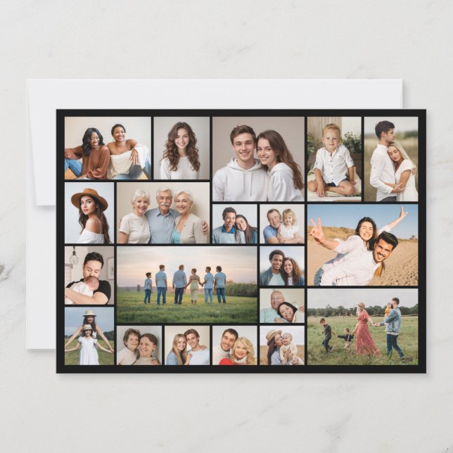 Carte Créez votre propre collage de 20 photos (Devant)