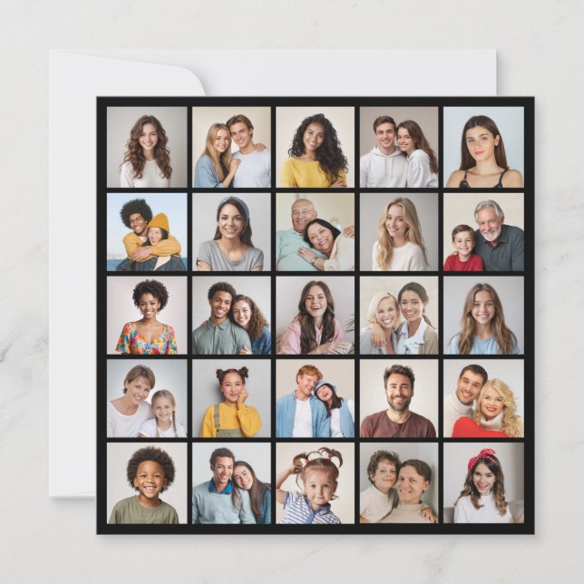 Carte Créez votre propre collage de 25 photos (Devant)