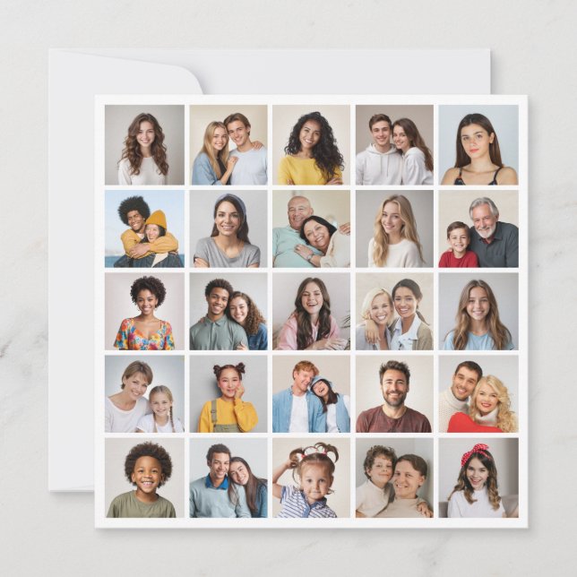 Carte Créez votre propre collage de 25 photos (Devant)