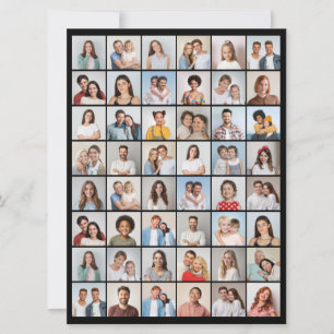 Carte Créez votre propre collage de 48 photos