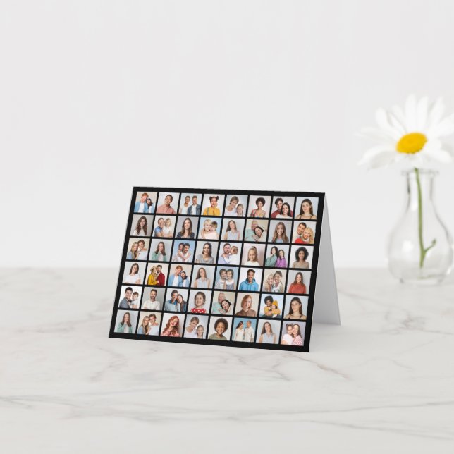 Carte Créez votre propre collage de 48 photos (Petite plante)
