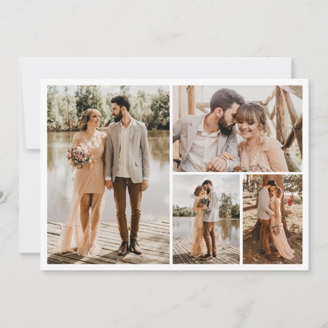 Carte Créez votre propre collage de 4 photos (Devant)