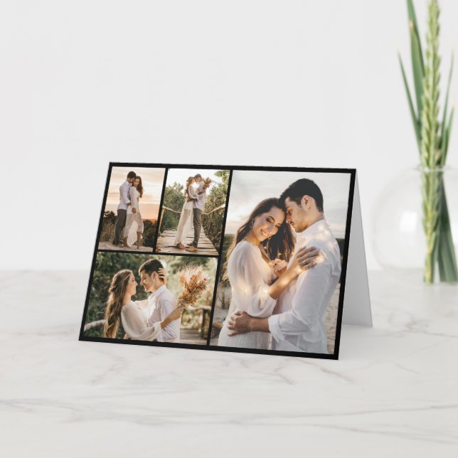 Carte Créez votre propre collage de 4 photos (Devant)