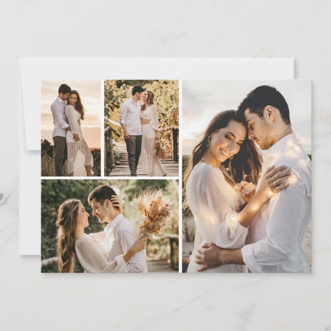Carte Créez votre propre collage de 4 photos (Devant)