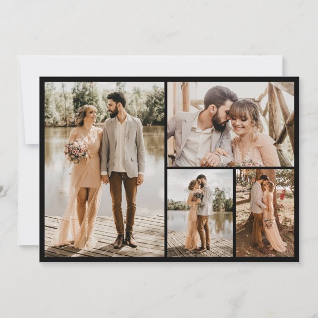 Carte Créez votre propre collage de 4 photos (Devant)