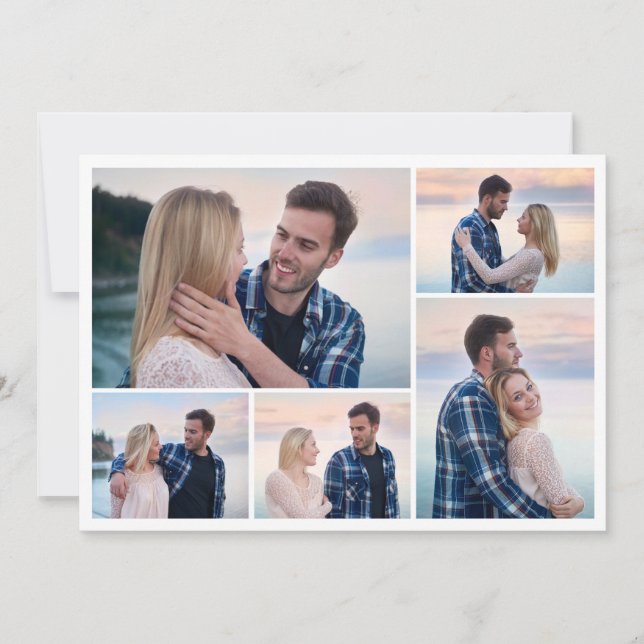 Carte Créez Votre Propre Collage de 5 Photos (Devant)