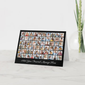 Carte Créez Votre Propre Collage de 60 Photos Ajoutez Vo