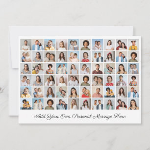 Carte Créez Votre Propre Collage de 60 Photos Ajoutez Vo