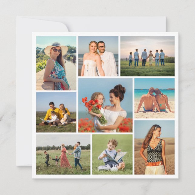Carte Créez votre propre collage de 9 photos (Devant)