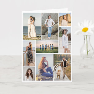 Carte Créez votre propre collage de 9 photos plié