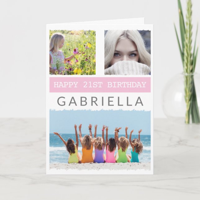 Carte Créez Votre Propre Collage Photo N'Importe Quel Âg (Devant)