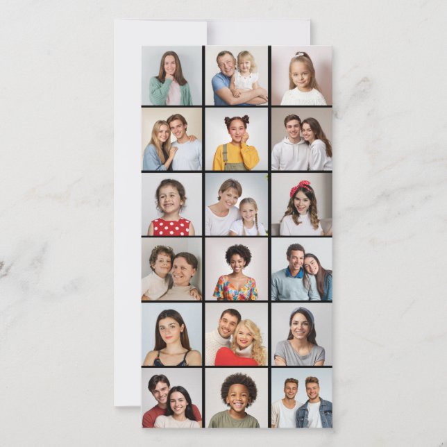 Carte Créez votre propre collection de 18 photos couleur (Devant)