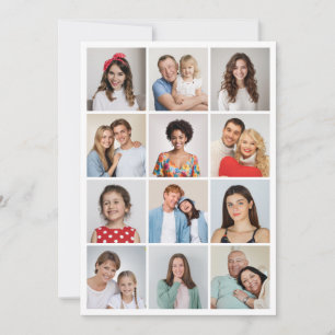 Carte Créez votre propre collection de photos 12 voeux