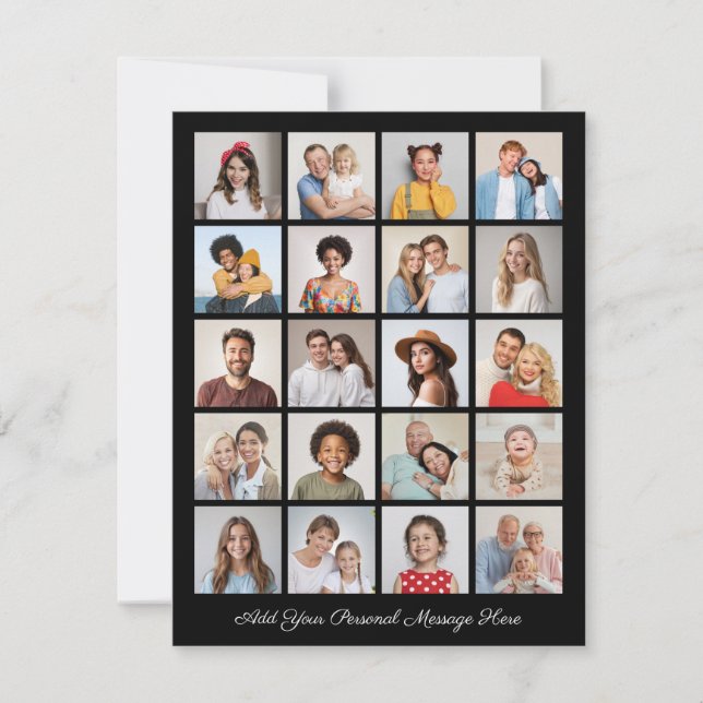 Carte Créez votre propre collection de photos 20 Ajouter (Devant)